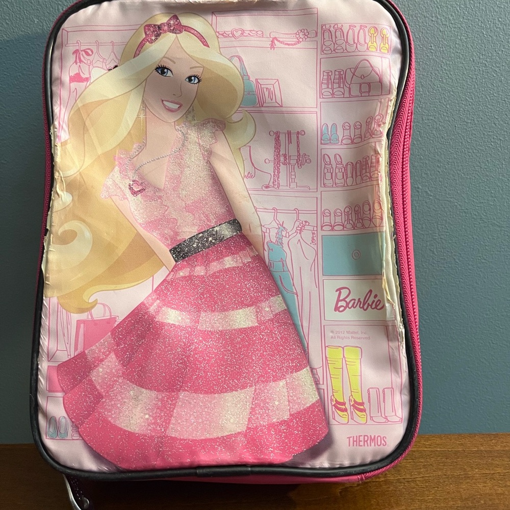 Thermos Barbie Glitter Lunch Bag - Pink and White